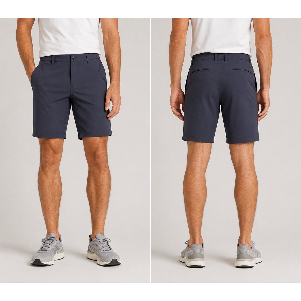 RHONE Commuter Shorts Gray Men 35 11" Flex Knit Performance Golf Travel Preppy